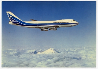 Image: postcard: Aerolineas Argentinas, Boeing 747