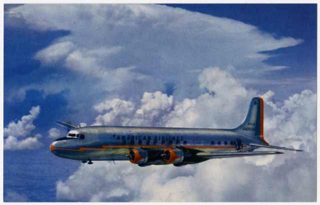 Postcard: American Airlines, Douglas DC-6