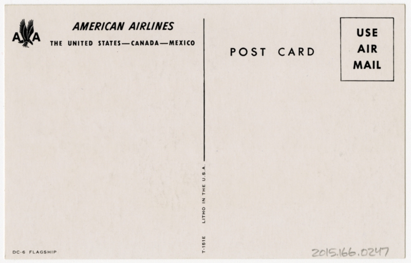 Image: postcard: American Airlines, Douglas DC-6