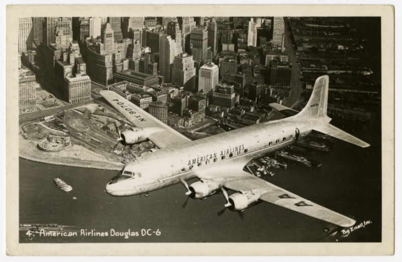 Image: postcard: American Airlines, Douglas DC-6
