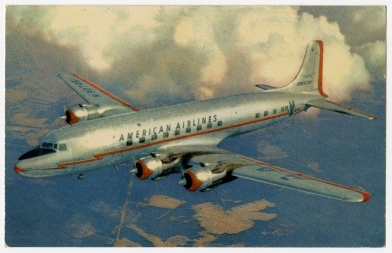 Image: postcard: American Airlines, Douglas DC-6