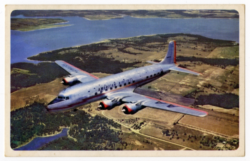 Image: postcard: American Airlines, Douglas DC-6