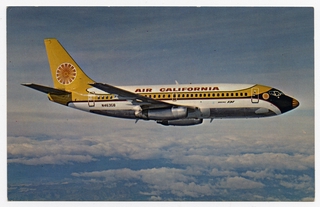Image: postcard: Air California, Boeing 737-200