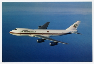 Image: postcard: Air Madagascar, Boeing 747-200