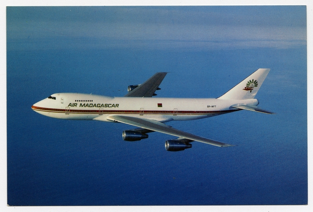 Postcard: Air Madagascar, Boeing 747-200