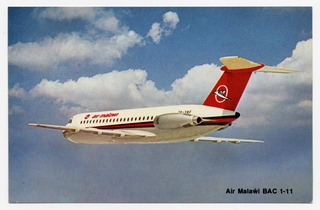 Image: postcard: Air Malawi, BAC One-Eleven