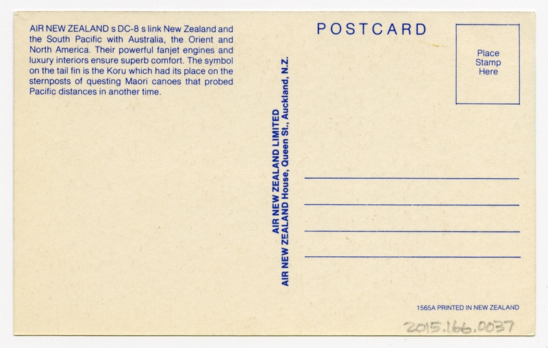 Image: postcard: Air New Zealand, Douglas DC-8