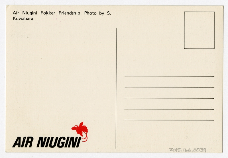 Image: postcard: Air Niugini, Fokker F.27 Friendship