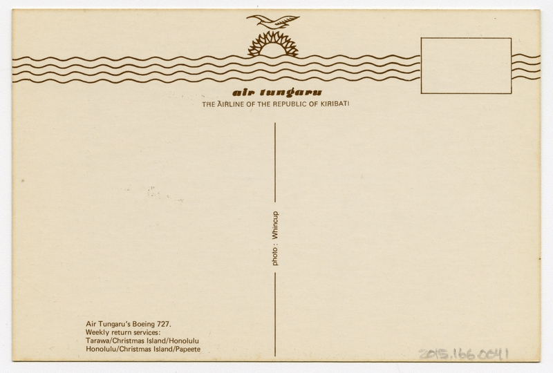 Image: postcard: Air Tungaru, Boeing 727