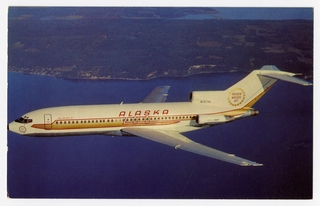 Image: postcard: Alaska Airlines, Boeing 727-100