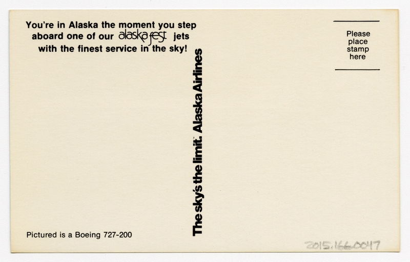 Image: postcard: Alaska Airlines, Boeing 727-200