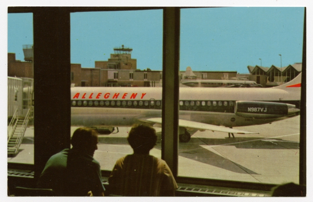 Postcard: Allegheny Airlines, Douglas DC-9-30