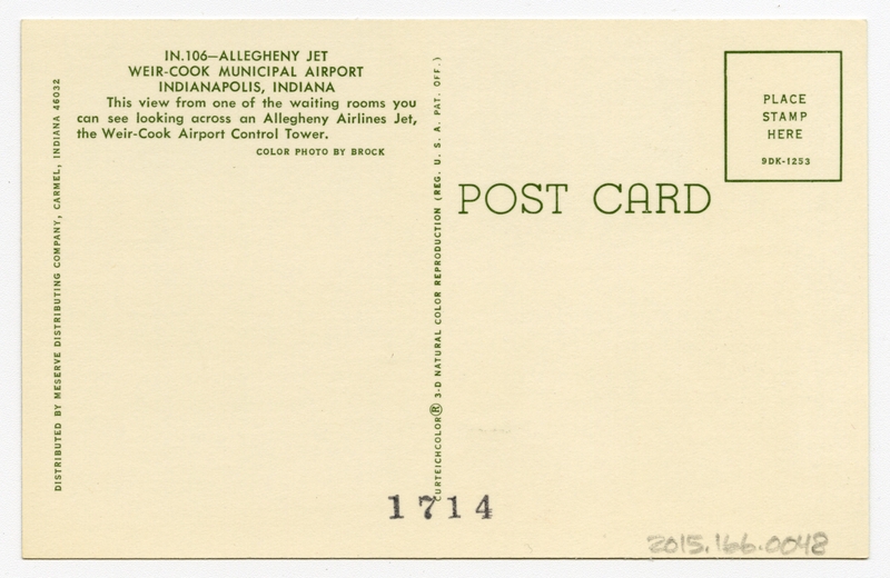 Image: postcard: Allegheny Airlines, Douglas DC-9-30