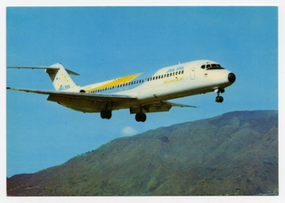 Image: postcard: ALM Antillean Airlines, Douglas DC-9-30