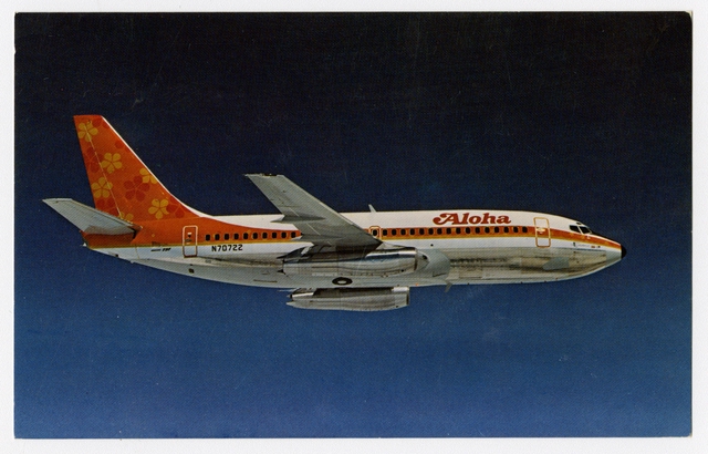 Postcard: Aloha Airlines, Boeing 737-200