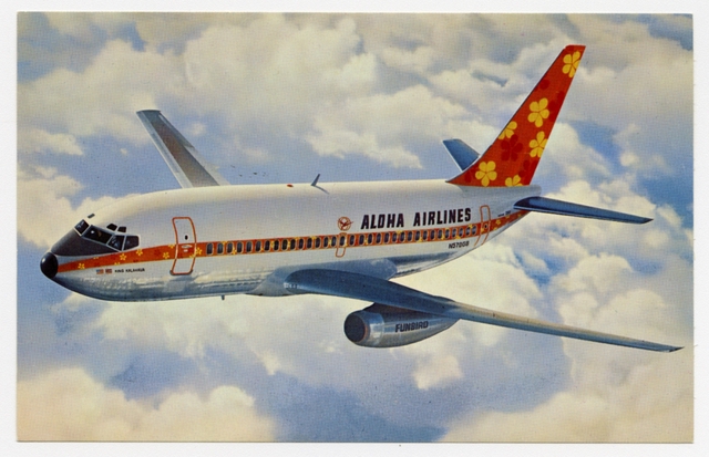 Postcard: Aloha Airlines, Boeing 737-200
