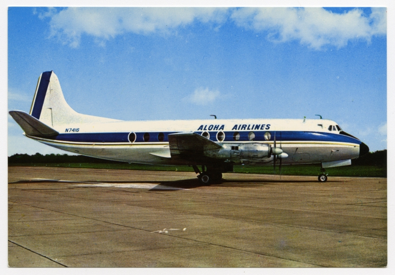 Image: postcard: Aloha Airlines, Vickers Viscount