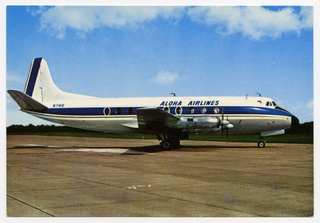 Image: postcard: Aloha Airlines, Vickers Viscount