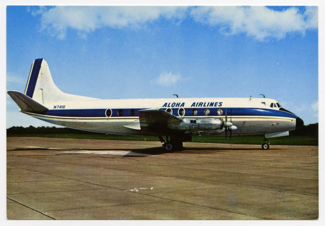 Postcard: Aloha Airlines, Vickers Viscount