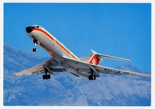 Image: postcard: Aviogenex, Tupolev Tu-134A