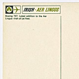 Image #2: postcard: Aer Lingus, Boeing 747-100
