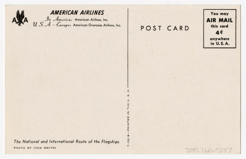 Image: postcard: American Airlines, Douglas DC-6