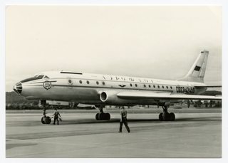 Image: postcard: Aeroflot Soviet Airlines, Tupolev Tu-124