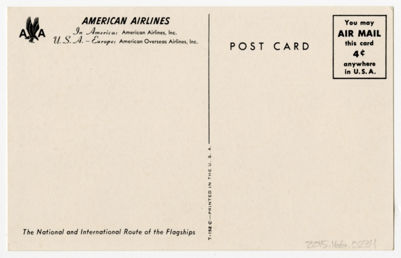 Image: postcard: American Airlines