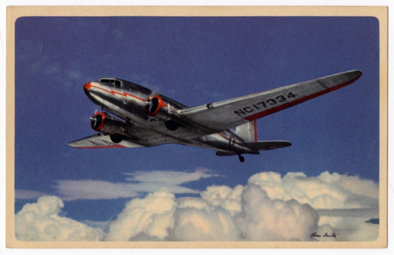 Image: postcard: American Airlines, Douglas DC-3