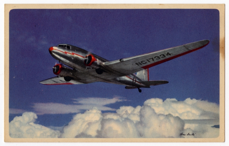 Image: postcard: American Airlines, Douglas DC-3