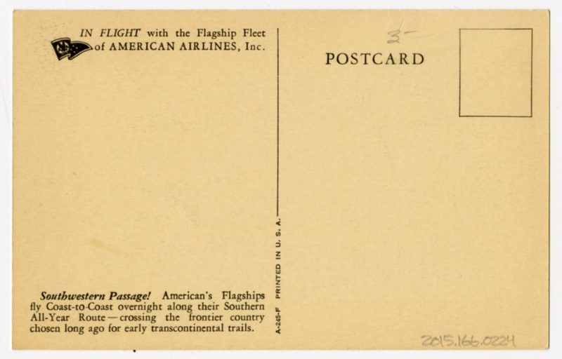 Image: postcard: American Airlines