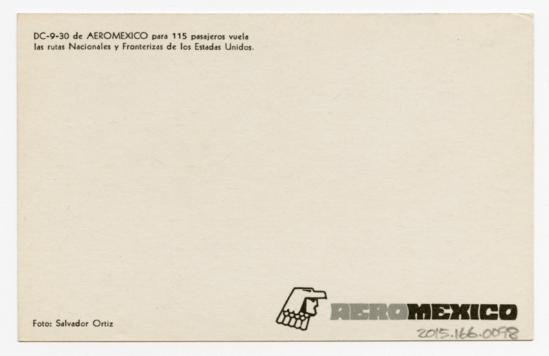 Image: postcard: AeroMexico, Douglas DC-9-30