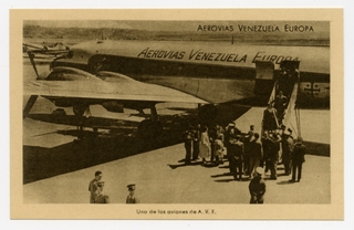 Image: postcard: Aerovias Venezuela Europa, Douglas