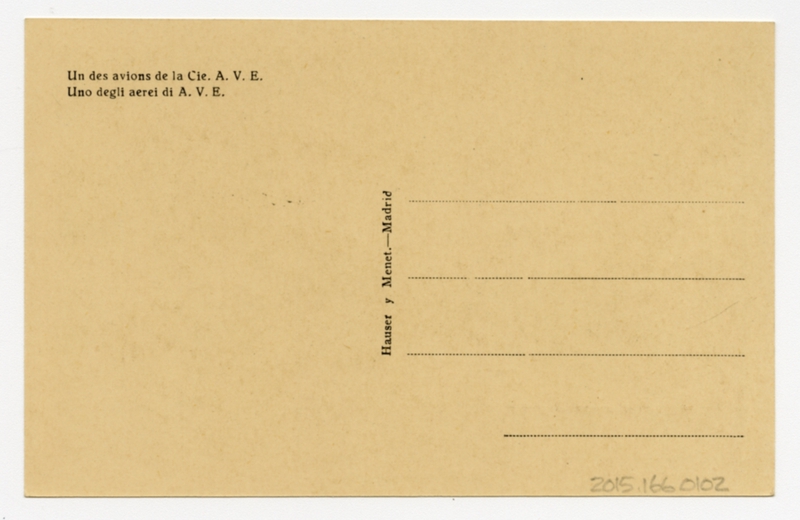 Image: postcard: Aerovias Venezuela Europa, Douglas