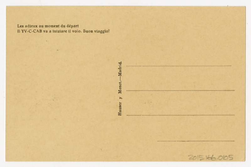 Image: postcard: Aerovias Venezuela Europa, Douglas DC-4