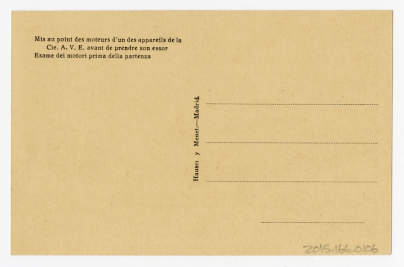 Image: postcard: Aerovias Venezuela Europa, Douglas DC-4