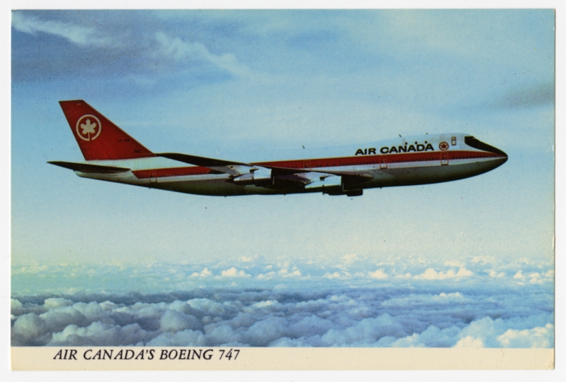 Image: postcard: Air Canada, Boeing 747-100