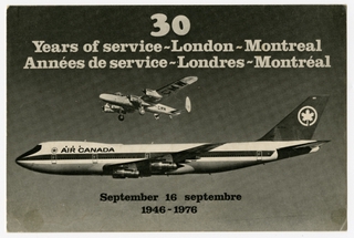 Image: postcard: Air Canada, Boeing 747-100