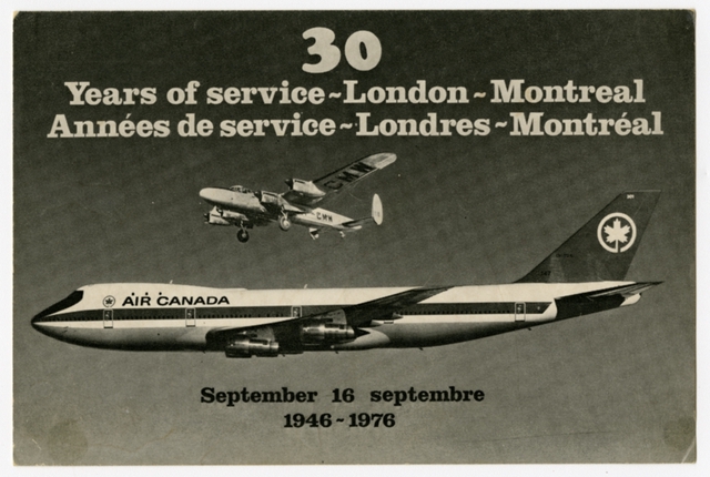 Postcard: Air Canada, Boeing 747-100