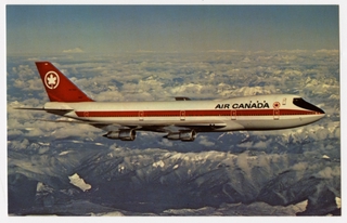 Image: postcard: Air Canada, Boeing 747-100