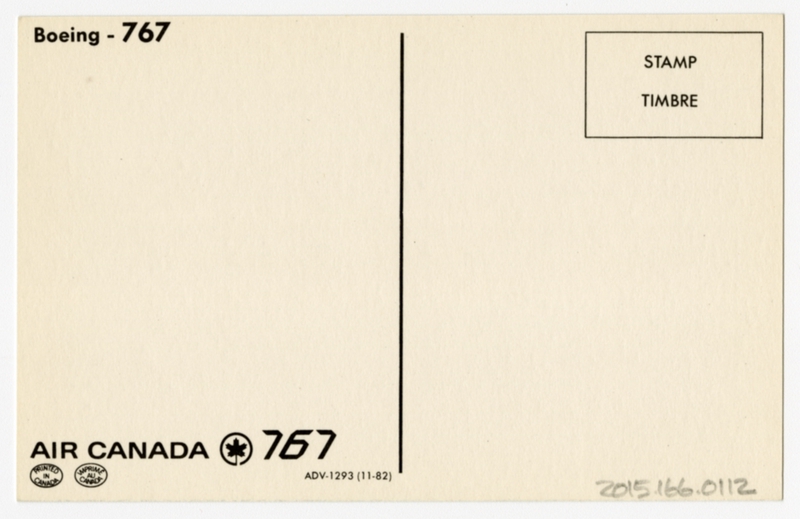 Image: postcard: Air Canada, Boeing 767