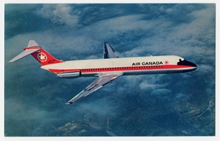 Image: postcard: Air Canada, Douglas DC-9