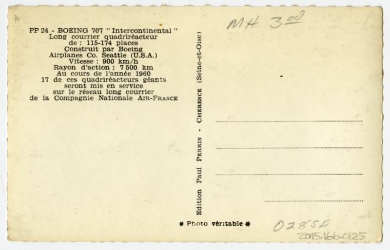 Image: postcard: Air France, Boeing 707-320