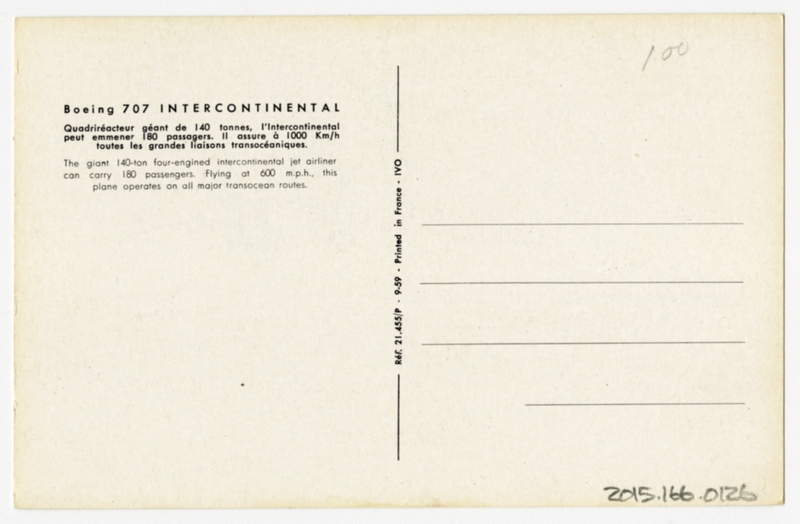 Image: postcard: Air France, Boeing 707-320