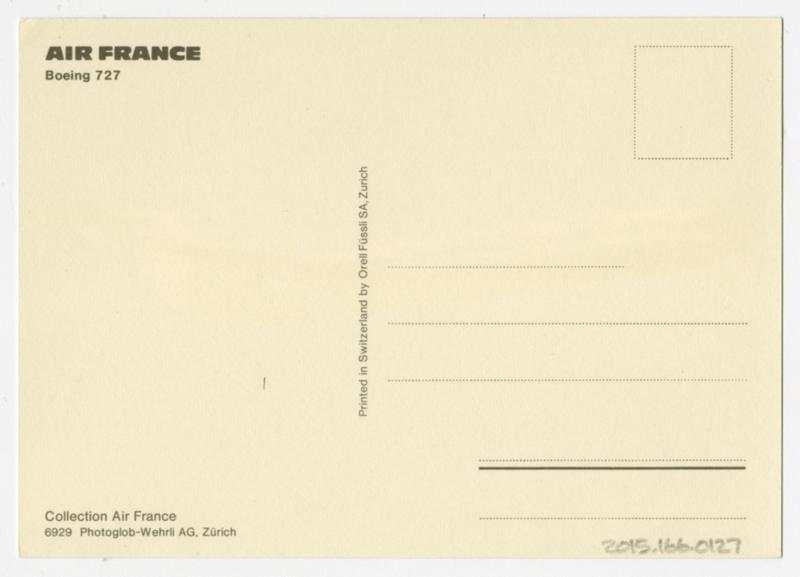 Image: postcard: Air France, Boeing 727