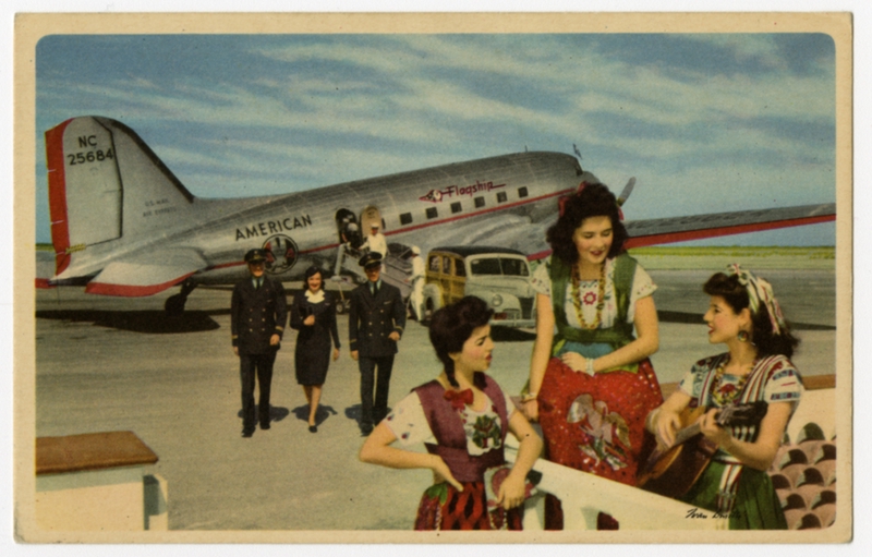 Image: postcard: American Airlines, Douglas DC-3