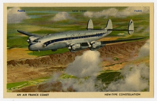 Image: postcard: Air France, Lockheed L-049 Constellation
