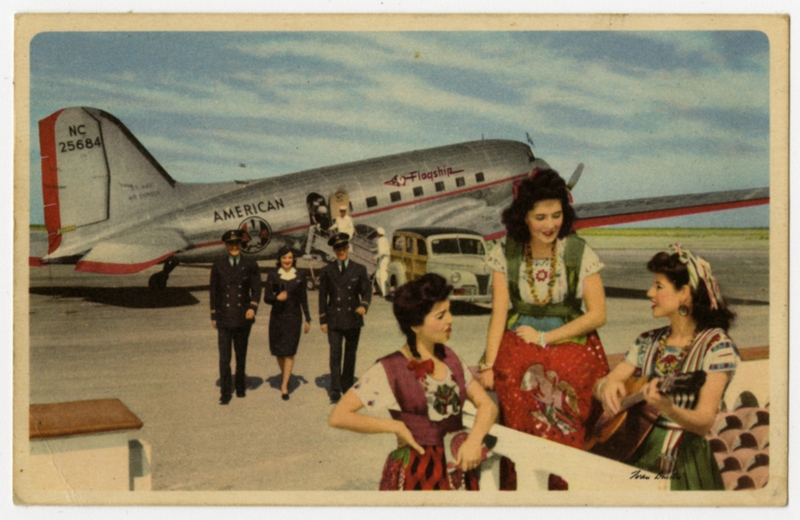 Image: postcard: American Airlines, Douglas DC-3