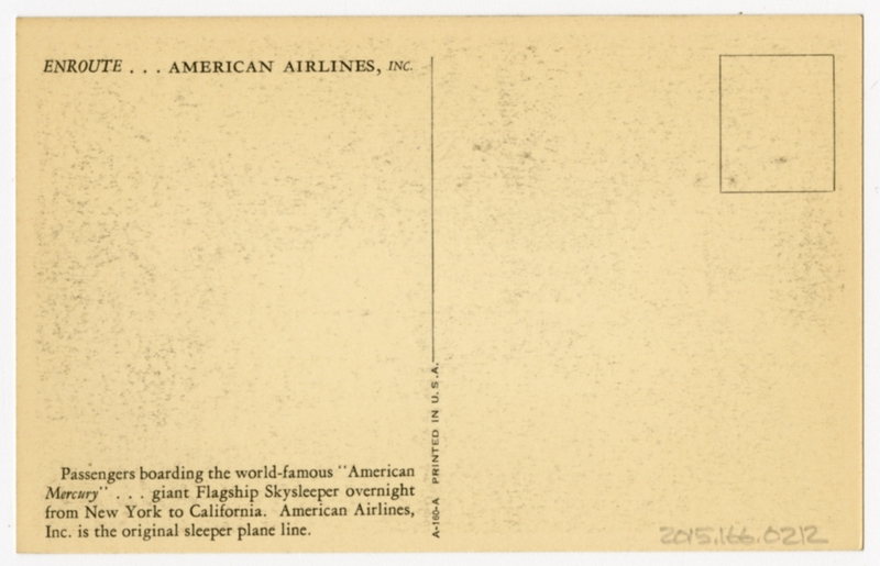 Image: postcard: American Airlines, Douglas DC-3