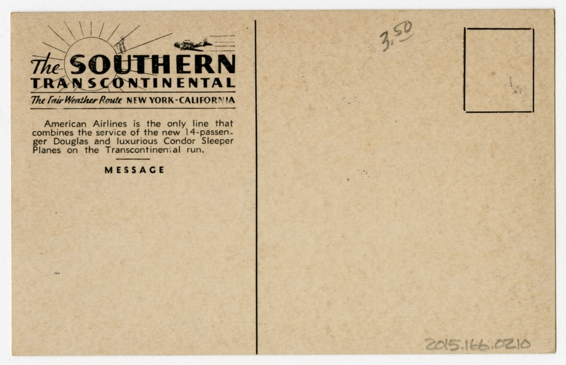 Image: postcard: American Airlines